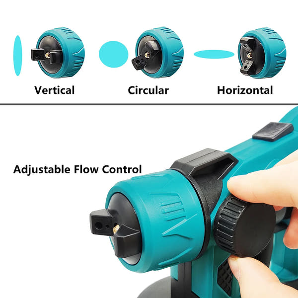 Cordless Electric Spray Gun HVLP Paint Sprayer Auto Furniture Wall Steel Coating Airbrush For Makita 18V Battery(No Battery)