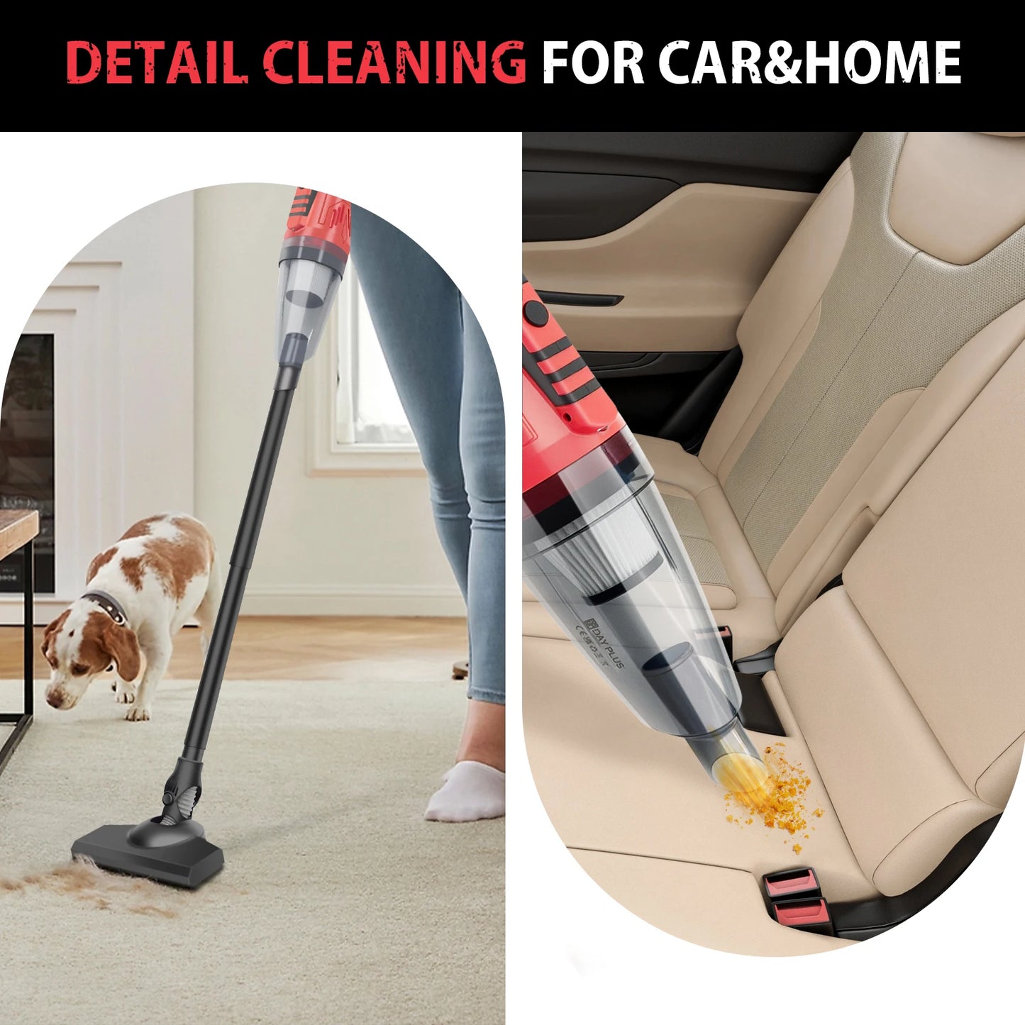 Handheld Vacuum Cleaner 2 IN 1 Home and Car