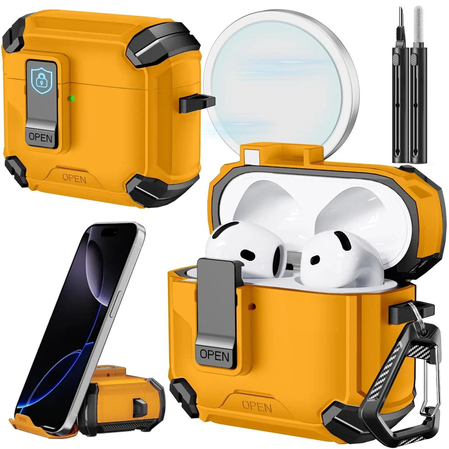 AirPods Pro 3 Phone Stand Case Cover with Cleaning Kit