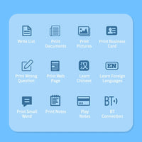 Mini Thermal Printer Wireless BT 200dpi Label Photo Memo Wrong Question Printing Tag Bluetooth Printer USB Cable Portable