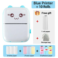 Mini Thermal Printer Wireless BT 200dpi Label Photo Memo Wrong Question Printing Tag Bluetooth Printer USB Cable Portable