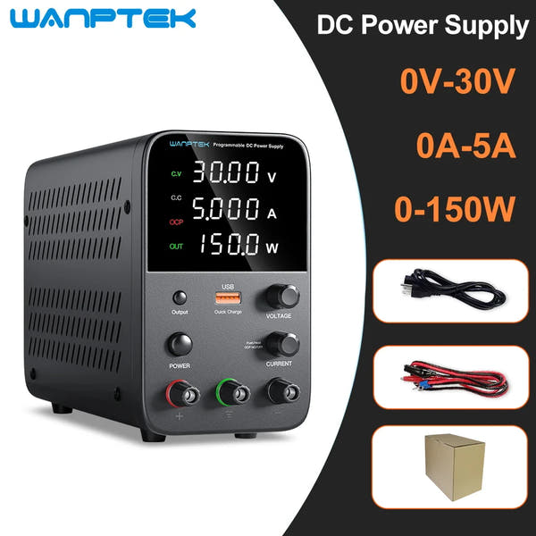 Wanptek Adjustable DC Power Supply 30V 10A 5A