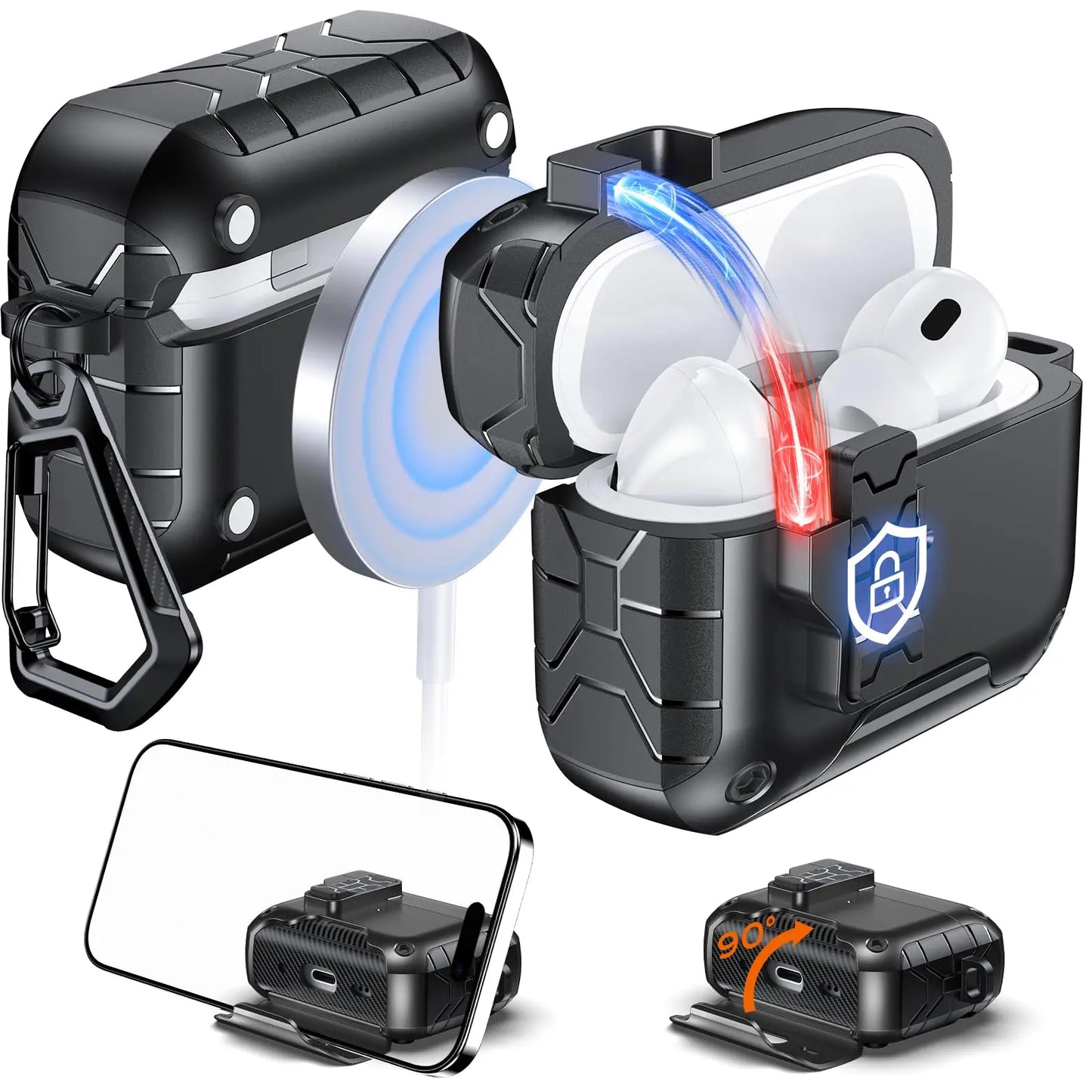 AirPods Pro 3 Phone Stand Case Cover with Cleaning Kit