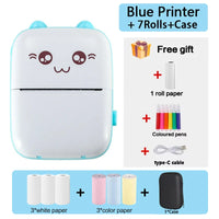 Mini Thermal Printer Wireless BT 200dpi Label Photo Memo Wrong Question Printing Tag Bluetooth Printer USB Cable Portable