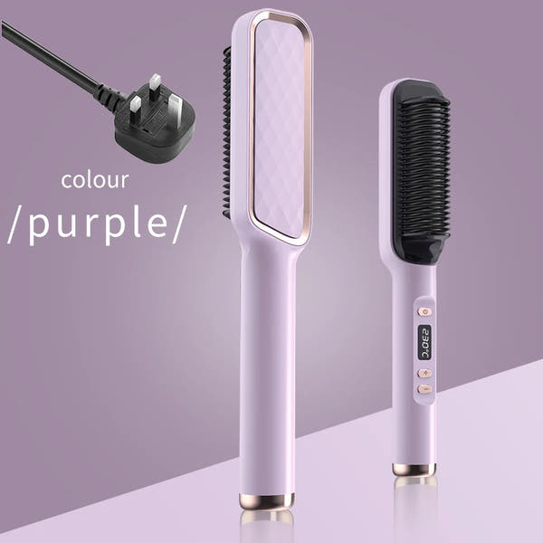 Electric Hot Comb Multifunctional Straight Hair Straightener Comb Negative Ion Anti-Scalding Styling Tool Straightening Brush