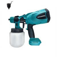 Cordless Electric Spray Gun HVLP Paint Sprayer Auto Furniture Wall Steel Coating Airbrush For Makita 18V Battery(No Battery)